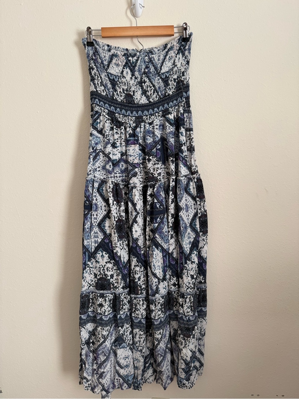Strapless Boho Maxi Dress